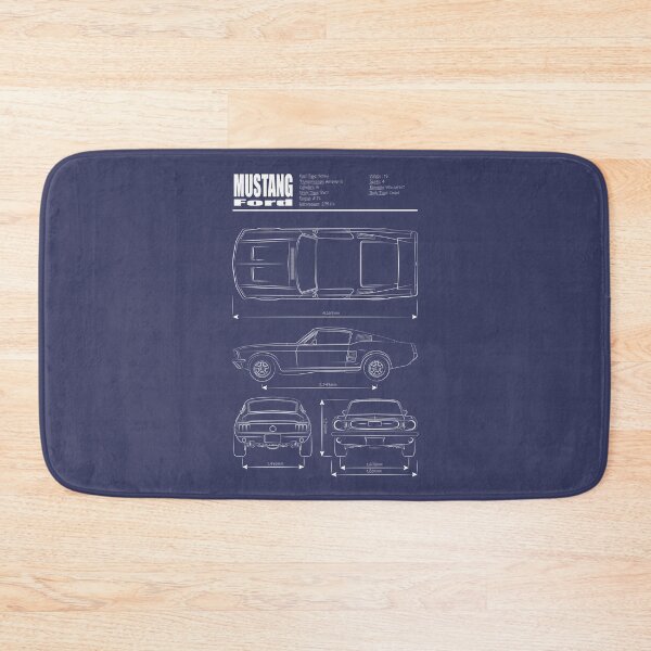 Item preview, '67 Mustang Fastback Blueprint White designed and sold by VonnArt.