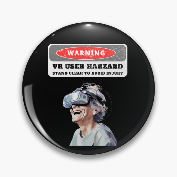 Item preview, Funny Grandma VR User Gamer Virtual Reality Old Warning Sign T-Shirt designed and sold by SOPIZiLA.