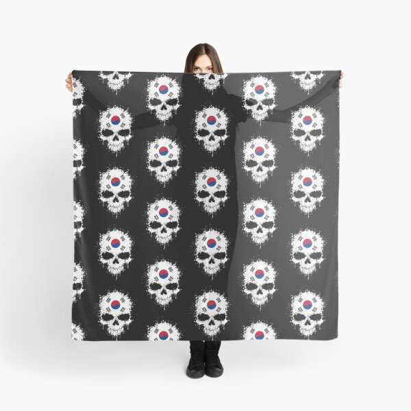 Item preview, Chaotic South Korean Flag Splatter Skull designed and sold by JeffBartels.