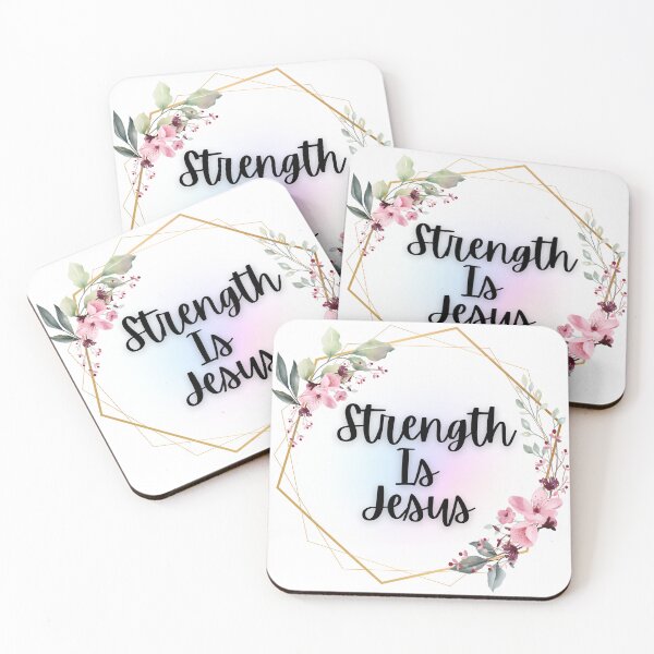 Item preview, Strength is Jesus Motivational quotes designed and sold by Noo_bodi.