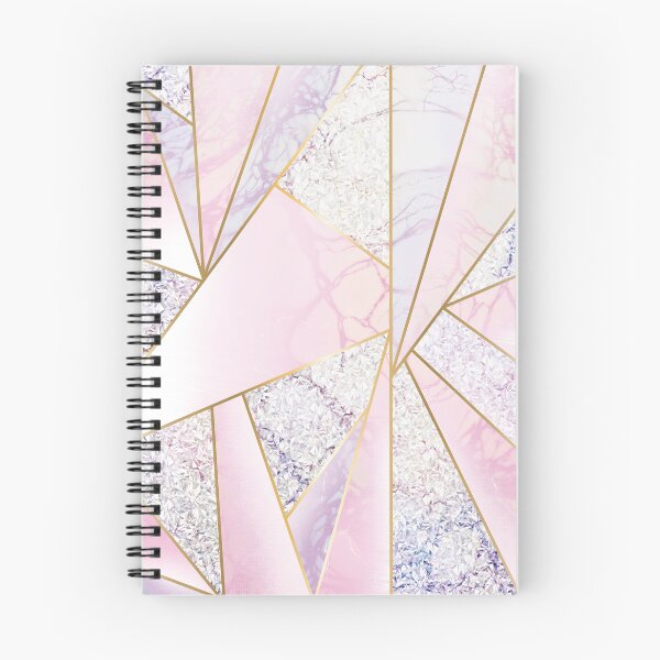 Item preview, Pink Rose Quartz Gold Glitter like Illustration Marble and metal Crystal rose abstract geometric  designed and sold by AnastasiaElsieM.