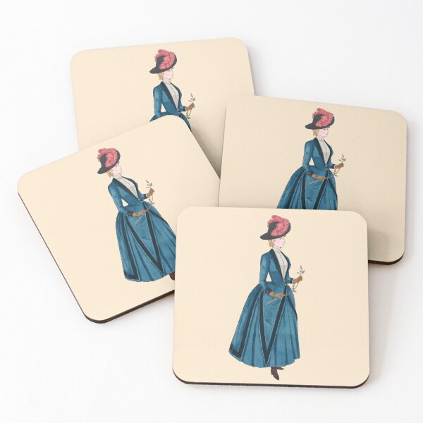 Item preview, Historical Costume 1880s Watercolor Fashion Illustration 4 designed and sold by MariOyama.
