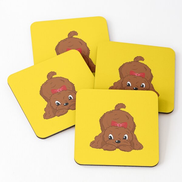Item preview, Lovely Red Toy Poodle Apricot Toy Poodle designed and sold by Cat N' Doodles.