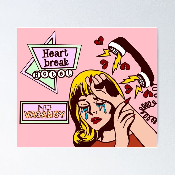 Item preview, Heartbreak Hotel No Vacancy Print designed and sold by Flutterbeeco.