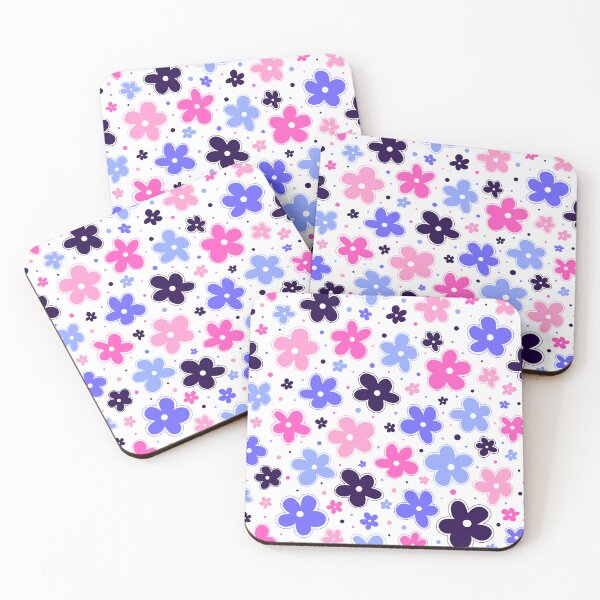 Item preview, Omnisexual Pride Flag Flowers Doodle Pink Blue designed and sold by JoyfulJen.