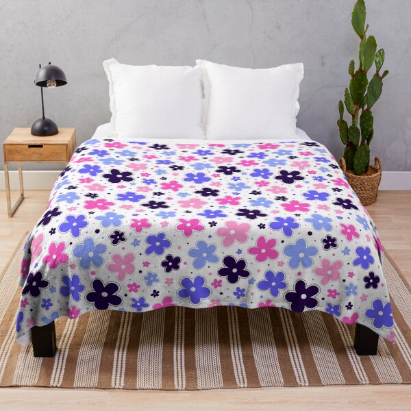 Item preview, Omnisexual Pride Flag Flowers Doodle Pink Blue designed and sold by JoyfulJen.