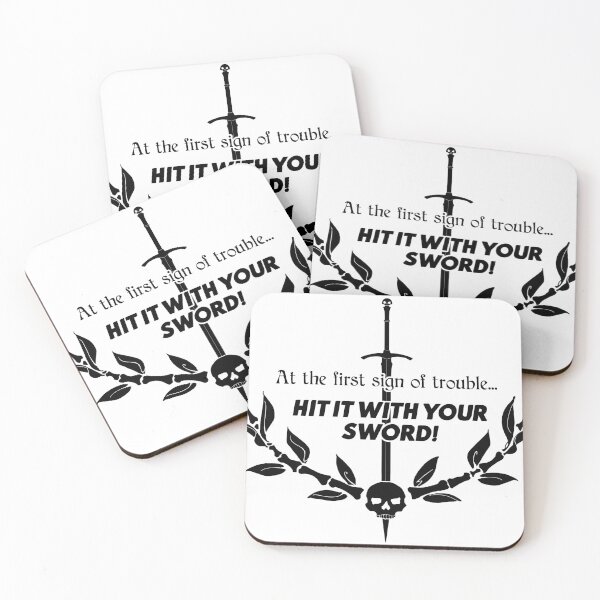 Item preview, Hit It With Your Sword (black text) designed and sold by capnflynn.