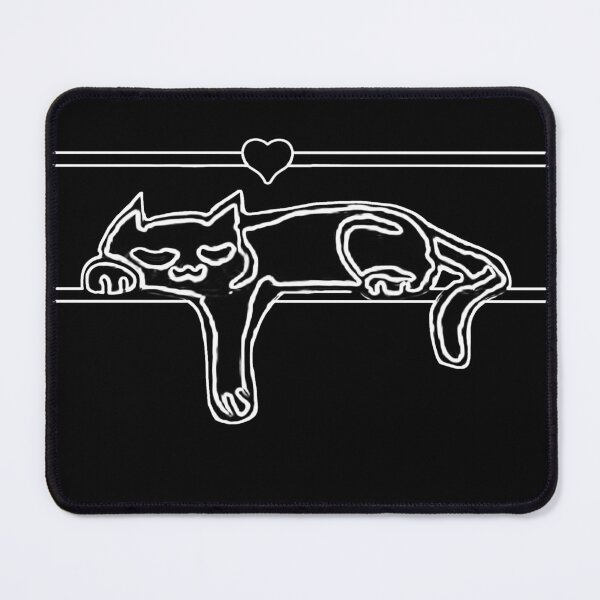 Item preview, Simplistic Cat Lying Down Heart Graphic designed and sold by chookiebookie.