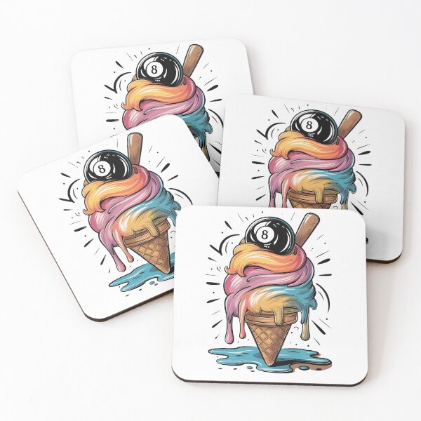 Item preview, Funny Billiard Melting Design For billiards pool, Ice Cream Lovers designed and sold by Creatiforge.