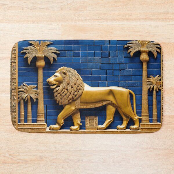 Item preview, Lion of Babylon, Mesopotamia, ancient civilization, cradle of civilization, palm trees designed and sold by Redbdon.