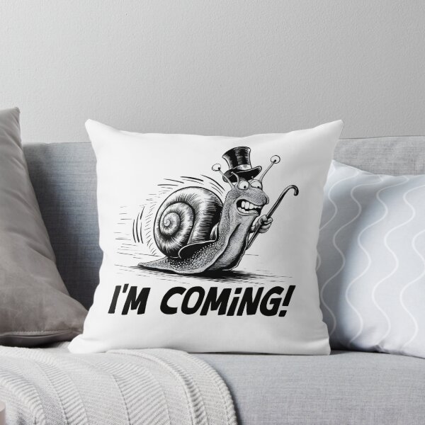Item preview, I'm coming! Hand-drawn snail. Snail meme. Hurry up! designed and sold by Grygiel23.
