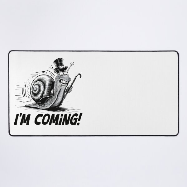 Item preview, I'm coming! Hand-drawn snail. Snail meme. Hurry up! designed and sold by Grygiel23.