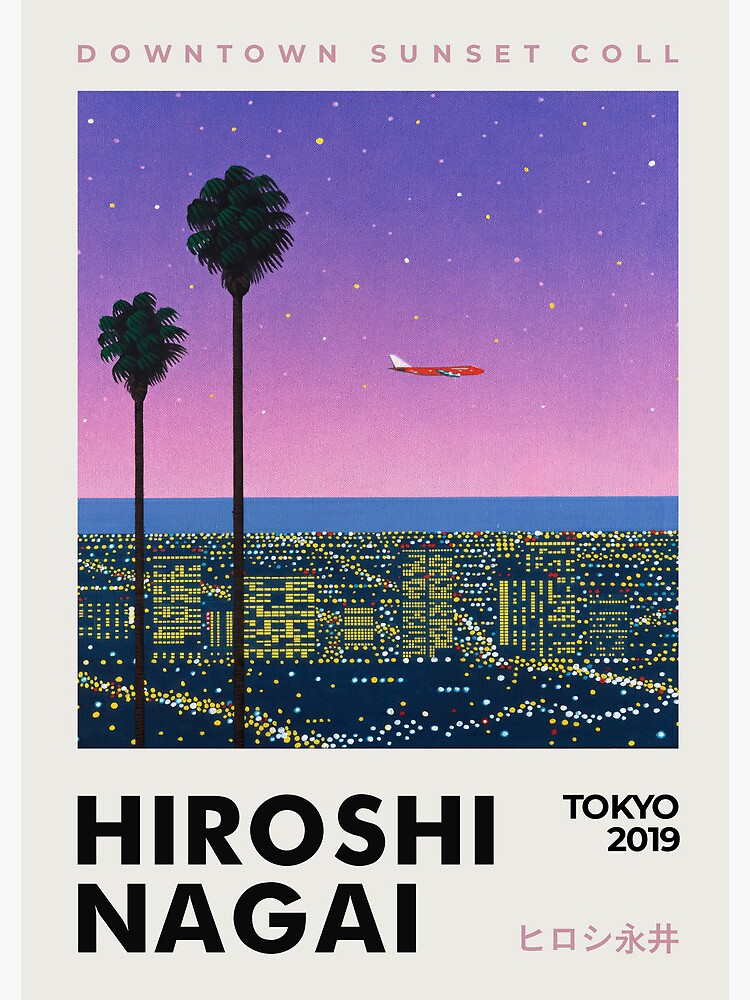 Hiroshi Nagai Downtown Sunset Collection Purple Art Prints 90s