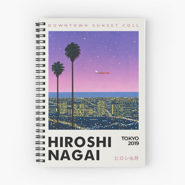 Item preview, Hiroshi Nagai Downtown Sunset Collection Purple Art Prints 90s Vintage Illustrations Printable Japan Manga Wall Art Vaporwave Print designed and sold by Nicodemuss.