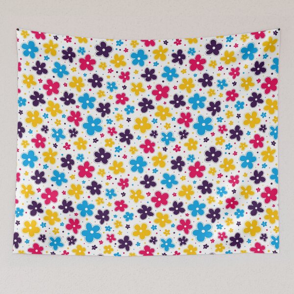 Item preview, Polyamory Pride Flag Cute Flowers Doodle designed and sold by JoyfulJen.