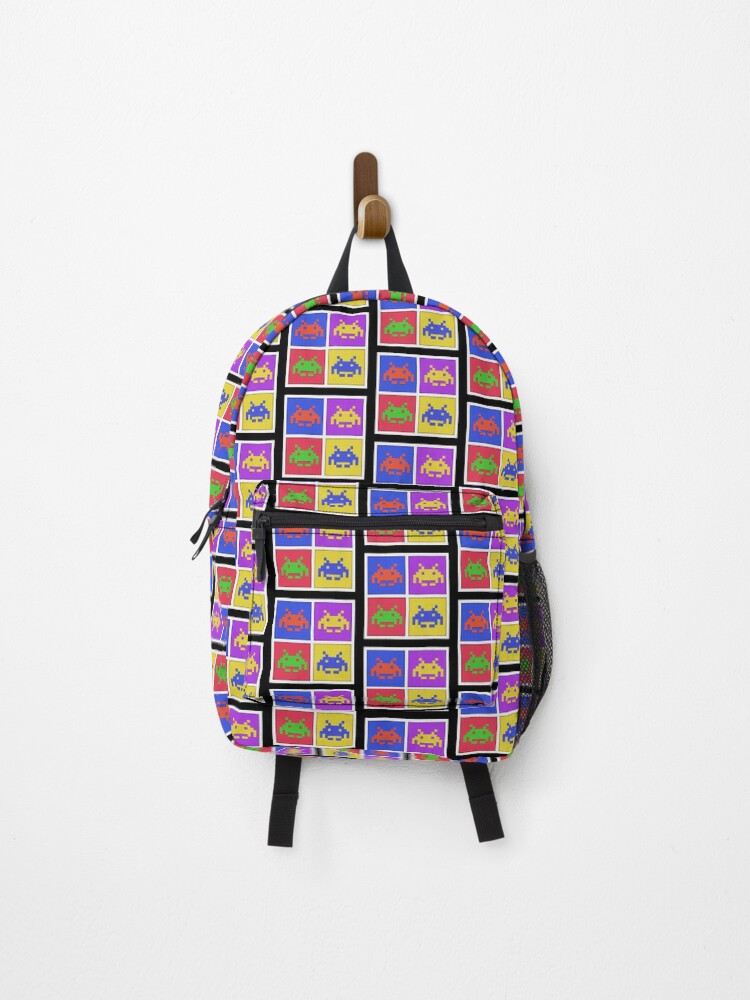 Thumbnail 1 of 3, Backpack, Space Invaders Pattern designed and sold by Sky-99.