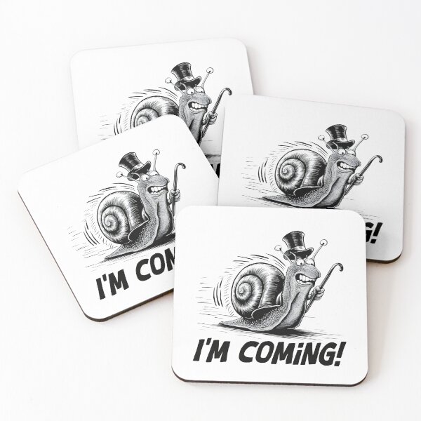 Item preview, I'm coming! Hand-drawn snail. Snail meme. Hurry up! designed and sold by Grygiel23.