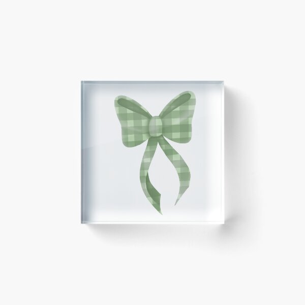 Item preview, green gingham bow designed and sold by oxxxenfree.