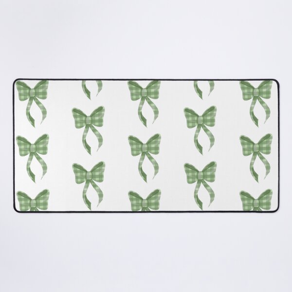 Item preview, green gingham bow designed and sold by oxxxenfree.