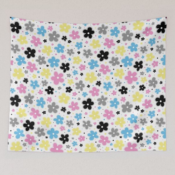 Item preview, Polygender Pride Flag Flowers Doodle Pastel designed and sold by JoyfulJen.