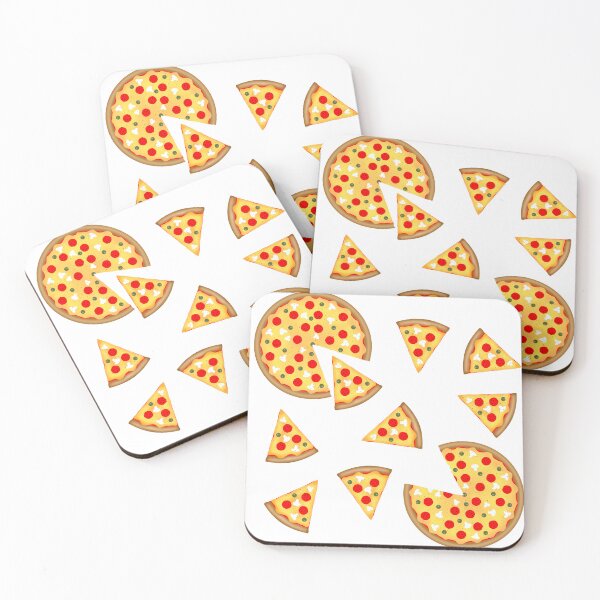 Item preview, Cool fun pepperoni pizza and slices pattern on white designed and sold by PLdesign.