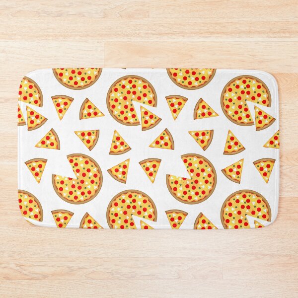 Item preview, Cool fun pepperoni pizza and slices pattern on white designed and sold by PLdesign.