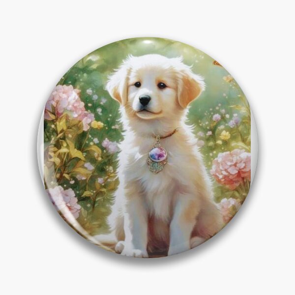 Item preview, dog with butterflies designed and sold by Brochamorocha.