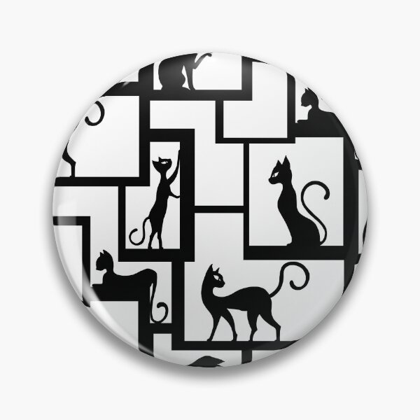 Item preview, Wall of Cats Black and White designed and sold by MauEnchantments.