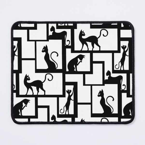 Item preview, Wall of Cats Black and White designed and sold by MauEnchantments.