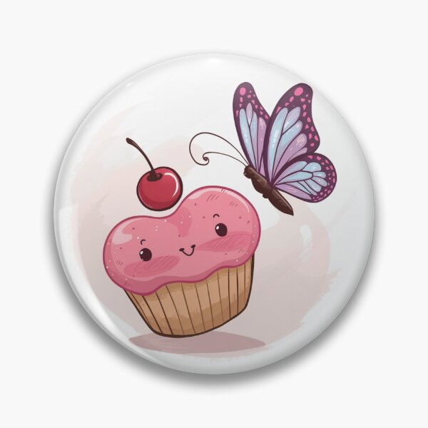 Item preview, cupcake and cute buttterfly designed and sold by Abby-addy.