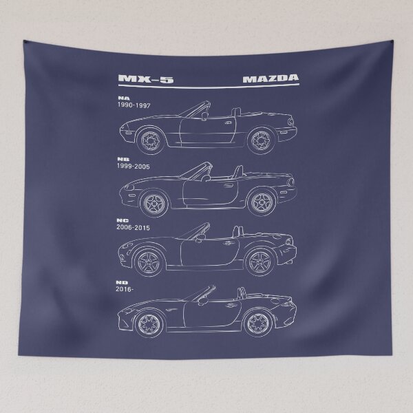 Item preview, Miata Generations White designed and sold by VonnArt.