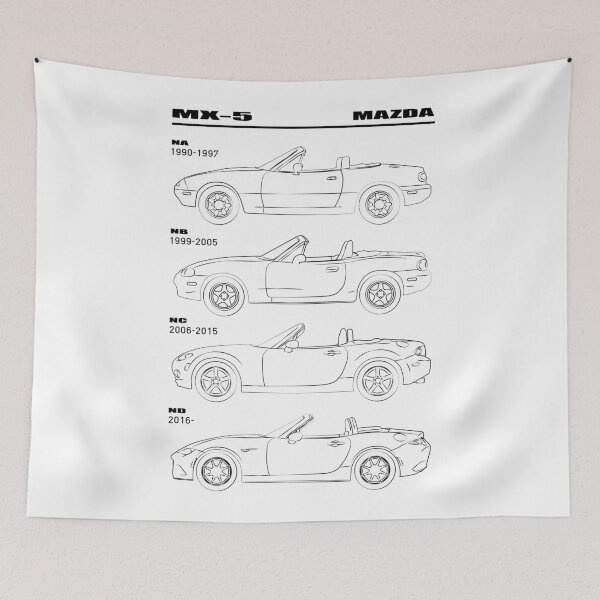 Item preview, Miata Generations Black designed and sold by VonnArt.