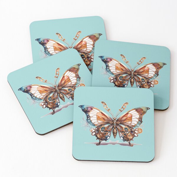Item preview, A steampunk butterfly as a watercolor designed and sold by Rose Design & Photos.