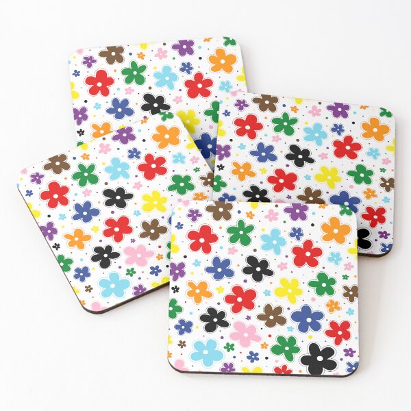 Item preview, Rainbow Progress Pride Flag Flowers Doodle Quasar  designed and sold by JoyfulJen.