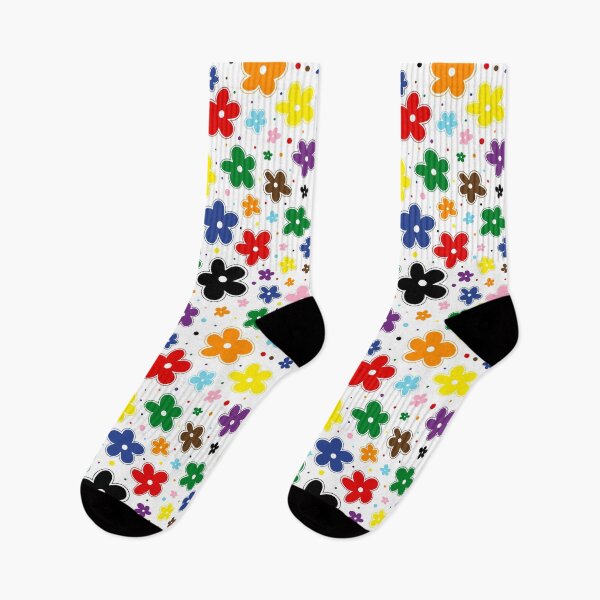 Item preview, Rainbow Progress Pride Flag Flowers Doodle Quasar  designed and sold by JoyfulJen.