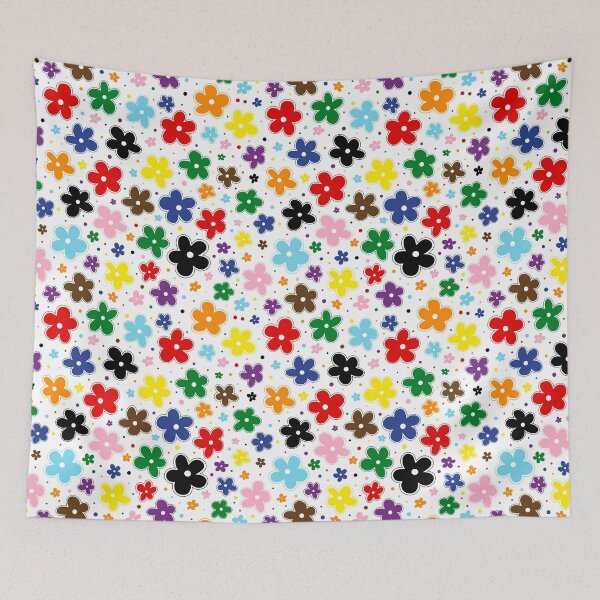 Item preview, Rainbow Progress Pride Flag Flowers Doodle Quasar  designed and sold by JoyfulJen.