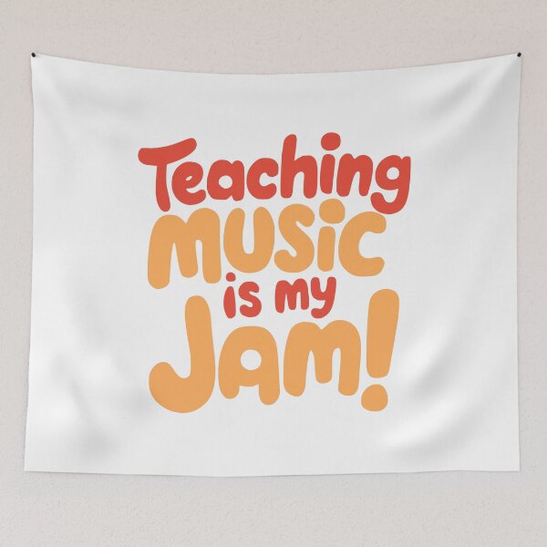 Item preview, Teaching Music Is My Jam! Elementary Music Teacher Red And Orange designed and sold by PMCreative.