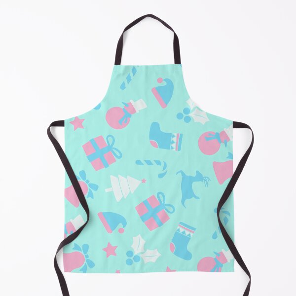 Item preview, Multicolored Christmas Graphics On Cyan Pattern designed and sold by PatternsPalette.