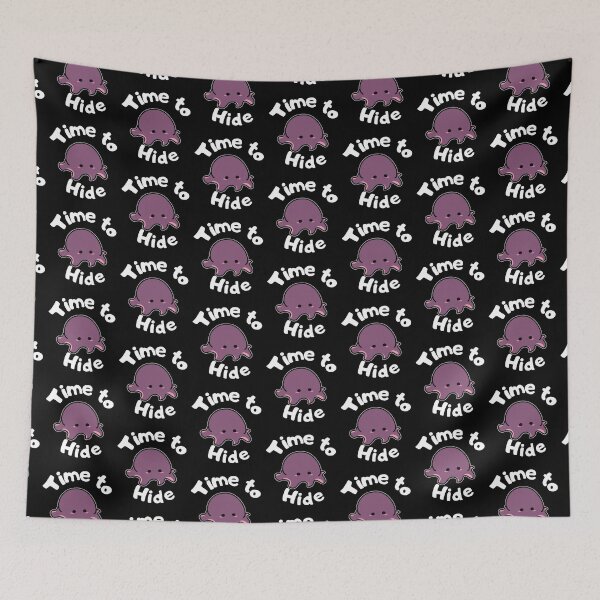 Item preview, Time to Hide Chibi Octopus White Text (Black) designed and sold by BLAAAAASK.