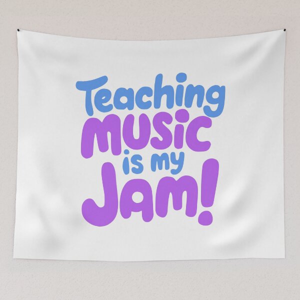 Item preview, Teaching Music Is My Jam! Elementary Music Teacher Blue And Purple designed and sold by PMCreative.
