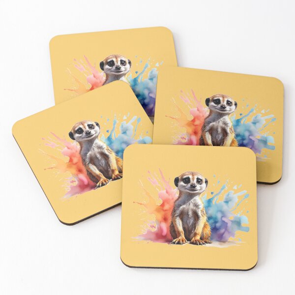 Item preview, A meerkat as a watercolor designed and sold by Rose Design & Photos.