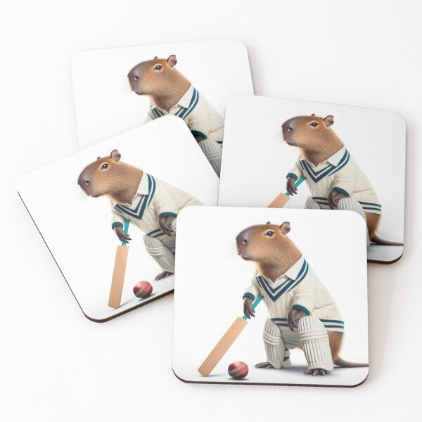 Item preview, Capybara Cricketer designed and sold by Furbulous Faces.