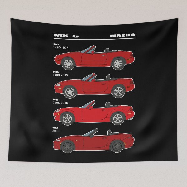 Item preview, Miata Generations Red Dark designed and sold by VonnArt.