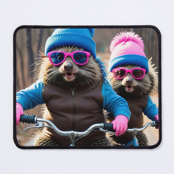 Item preview, porcupines having a bike ride designed and sold by AnimalFunShots.
