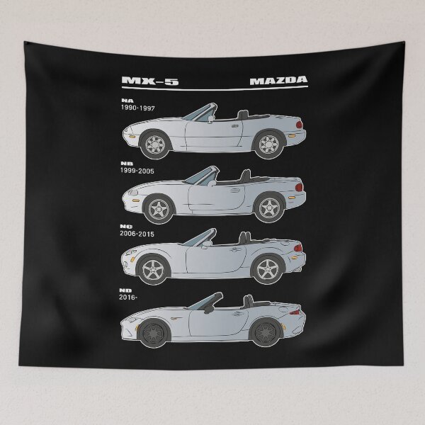 Item preview, Miata Generations Silver Dark designed and sold by VonnArt.