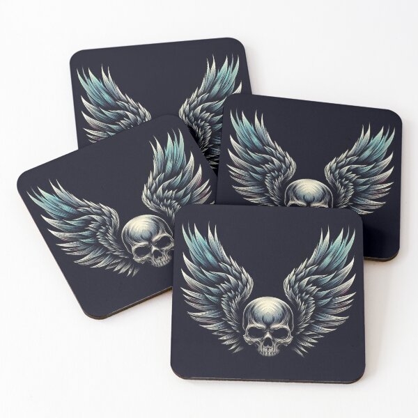 Item preview, Skull with wings designed and sold by hhh-art.