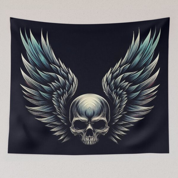 Item preview, Skull with wings designed and sold by hhh-art.