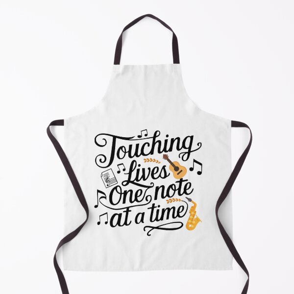 Item preview, Touching Lives One Note At A Time! Elementary Music Teacher Black And White designed and sold by PMCreative.