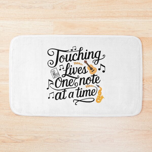 Item preview, Touching Lives One Note At A Time! Elementary Music Teacher Black And White designed and sold by PMCreative.