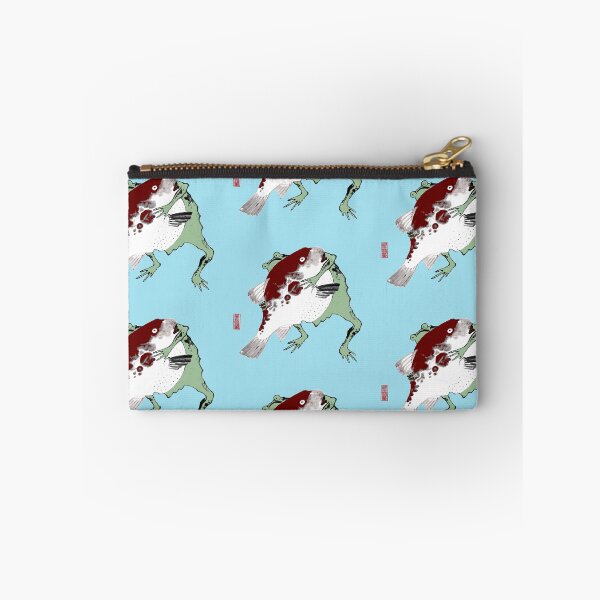 Item preview, Determined Hungry Japanese Frog Toad with Fish 19th Century designed and sold by Pixelchicken.